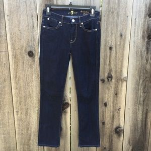 7 For All Mankind Straight Dark Blue Jeans